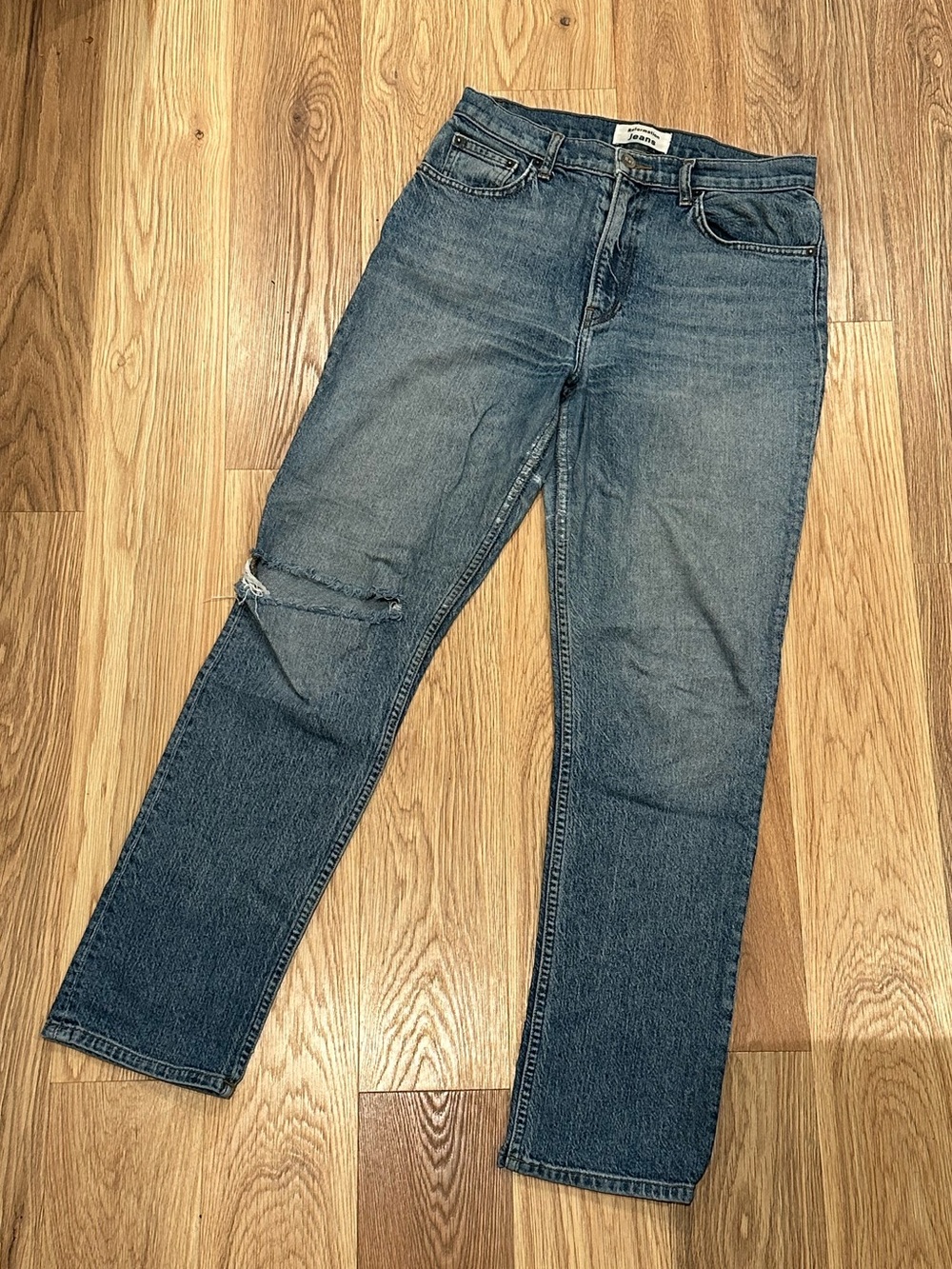 Reformation Liza High Straight Jeans in Palermo Wash